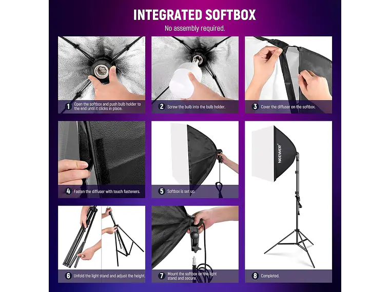 Neewer Kit Softbox LED RGB 24W NK800 6