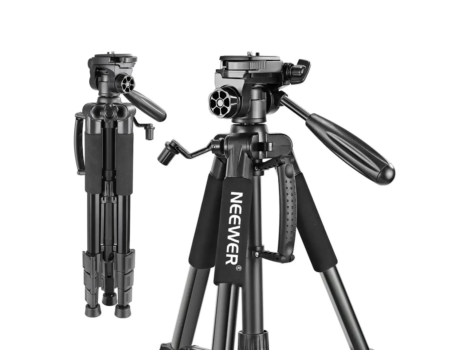 Trípode Aluminio Neewer SAB234 142 cm con Cabezal Panorámico 1