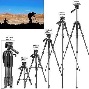 Trípode Aluminio Neewer SAB234 142 cm con Cabezal Panorámico