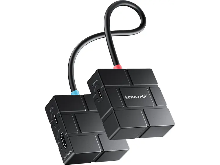 LEMORELE AC12 Capturadora de Video 1080P + HUB USB-C 1