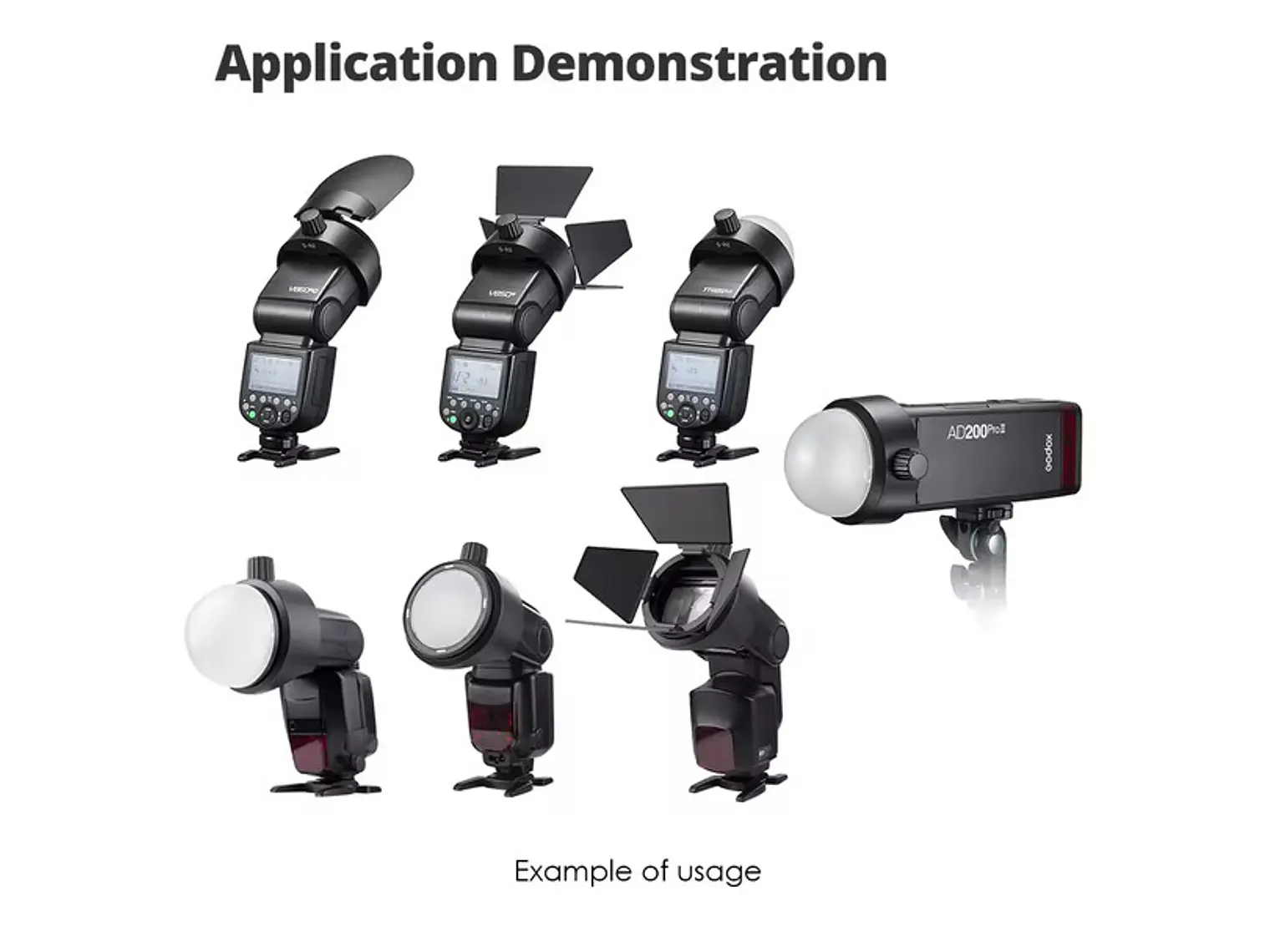 Godox S-R2 adaptador para cabezales rectangulares para modificadores magneticos 3