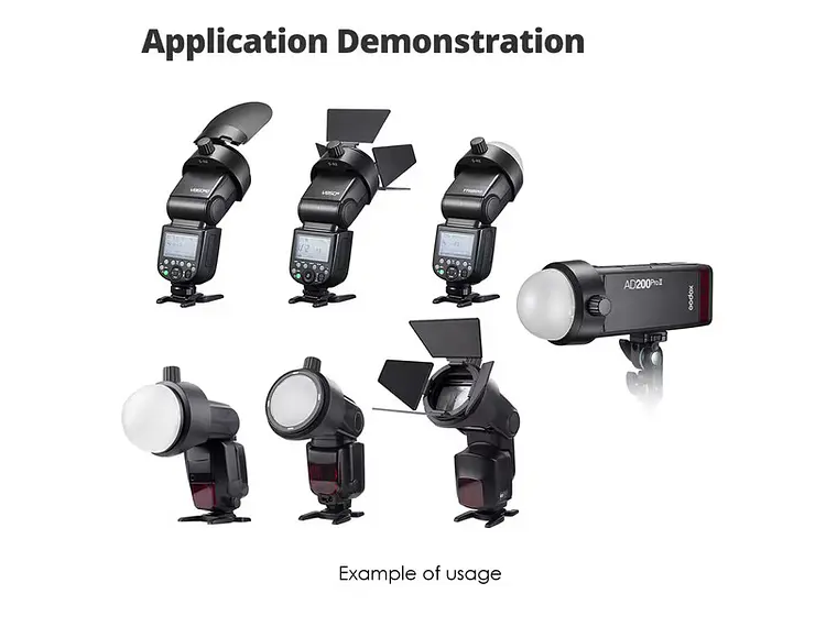 Godox S-R2 adaptador para cabezales rectangulares para modificadores magneticos 3