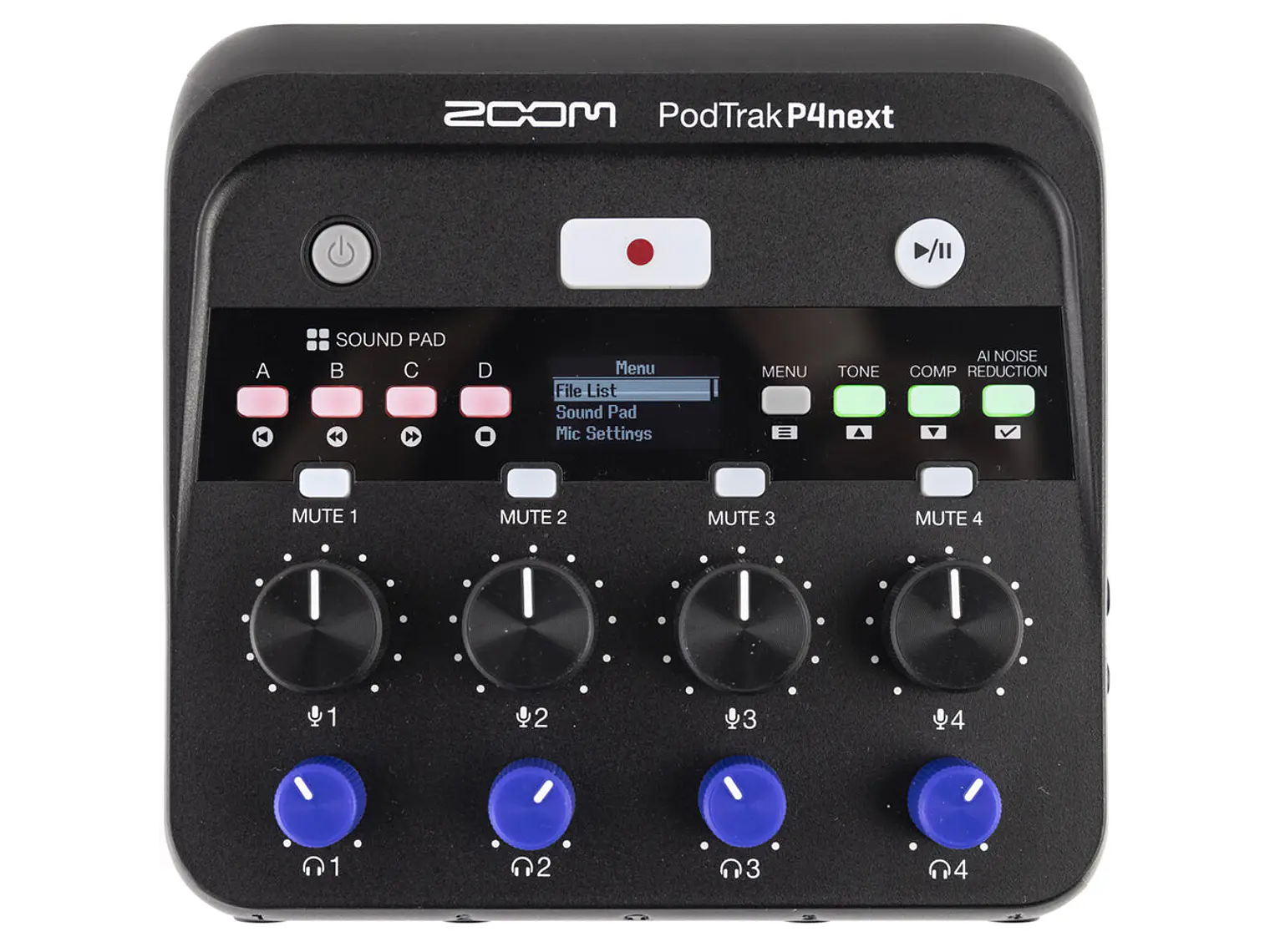 Zoom PodTrak P4next Grabadora Portátil Multitrack Podcast Recorder 1