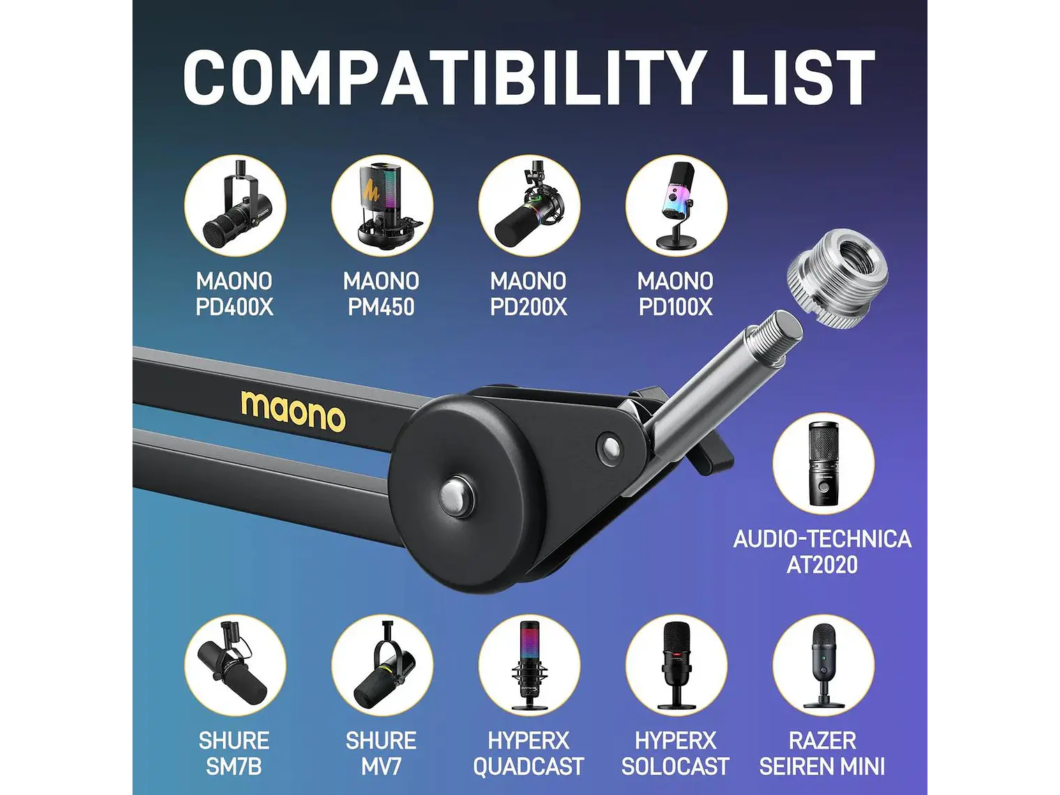 Maono Brazo para microfono Maono BA37 3