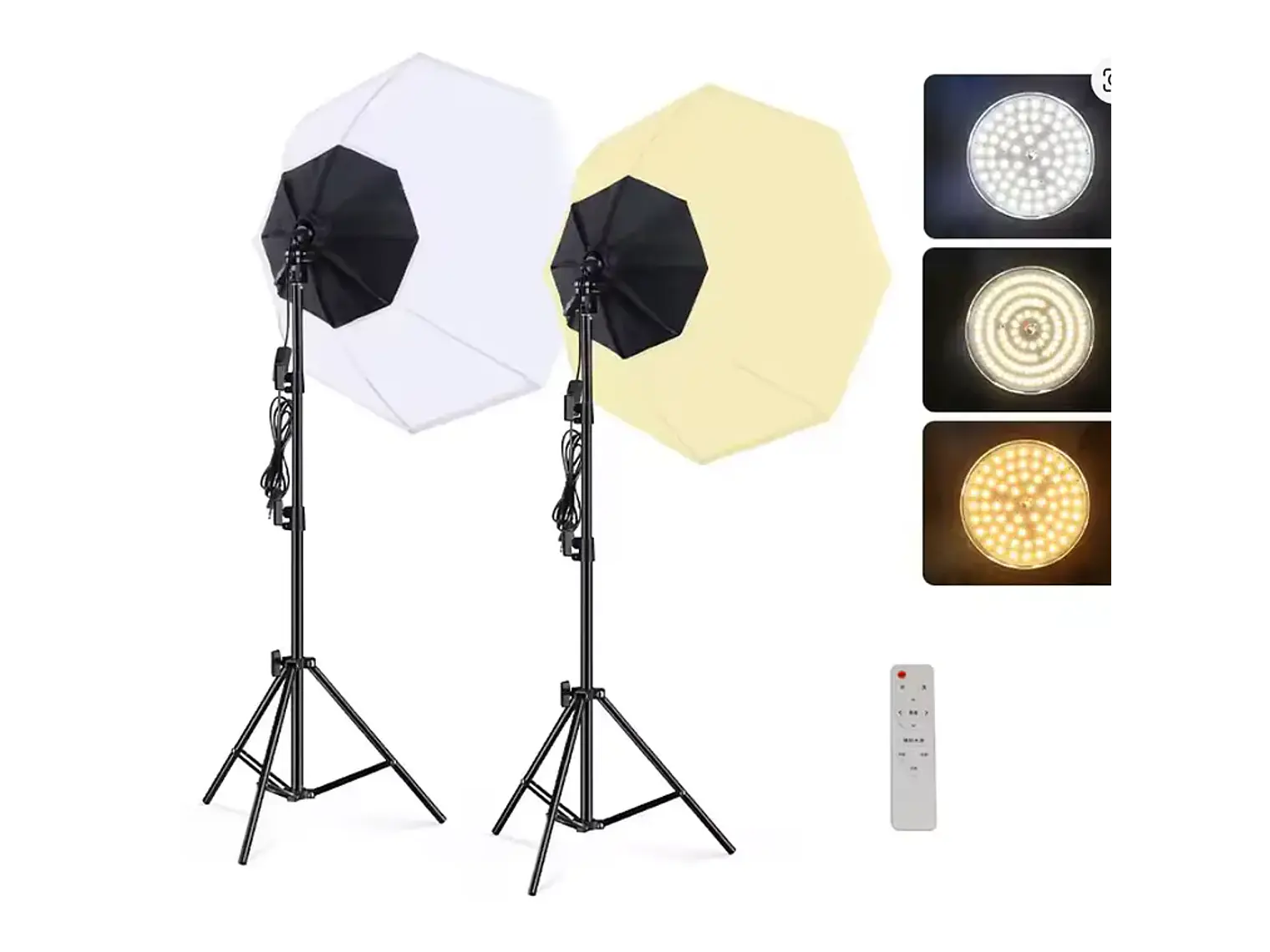 Iluminus IL-YX-DP02 Kit de 2 Luces Bicolor Con Softbox 1