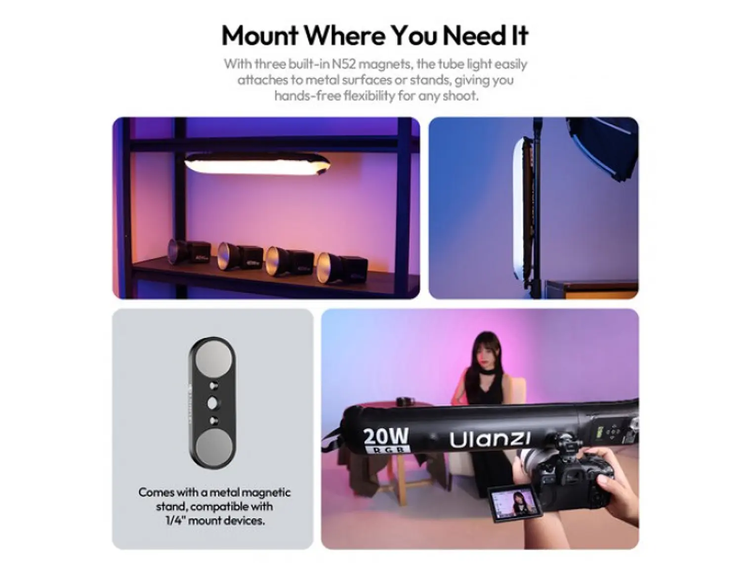 Ulanzi Led Inflable UA20C magnetico RGB 3