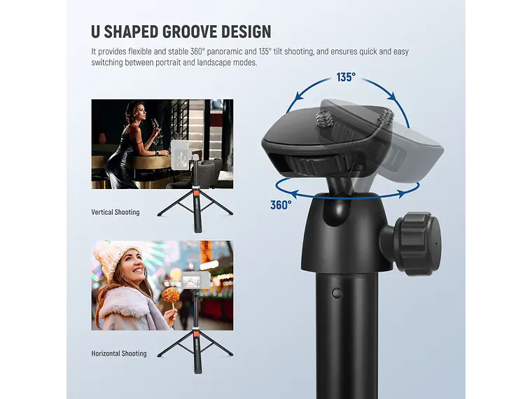 Trípode de Viaje Neewer TS05 160 cm para Teléfono y Cámara 5