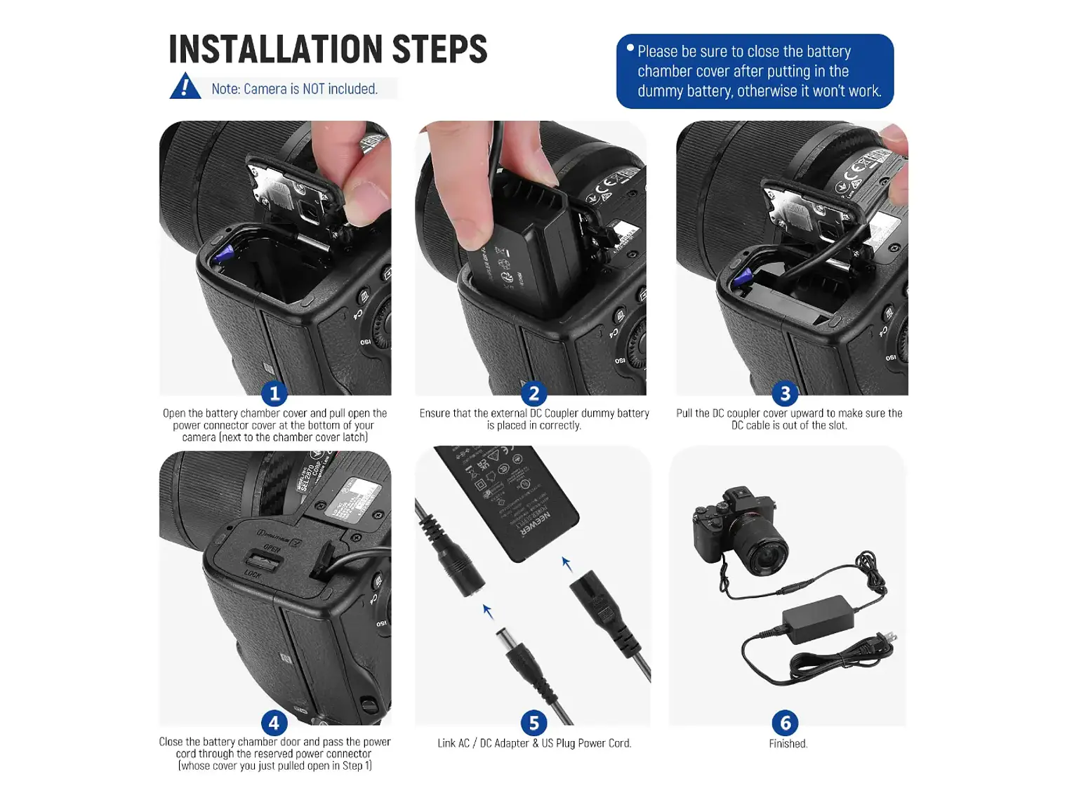 Supresor de batería para Sony NEEWER NP-FZ100 (EU) 5