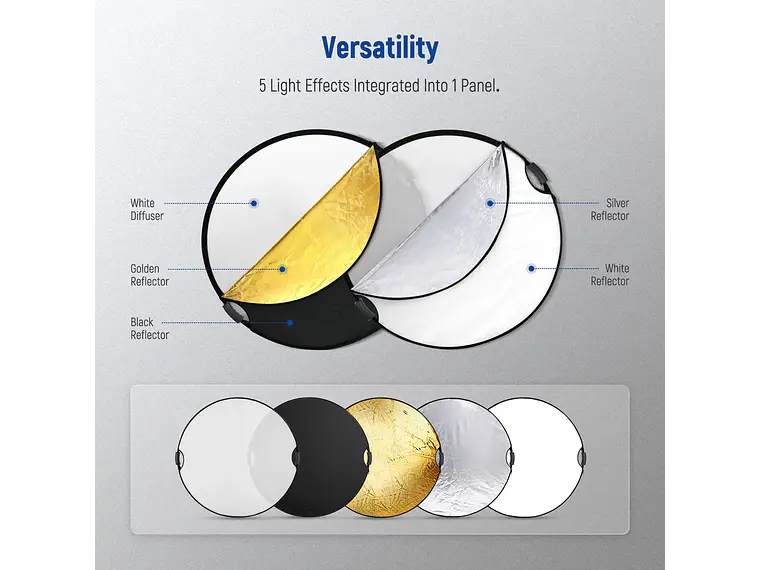 Neewer Reflector 5 en 1 Plegable de 80 cm con Asas 6