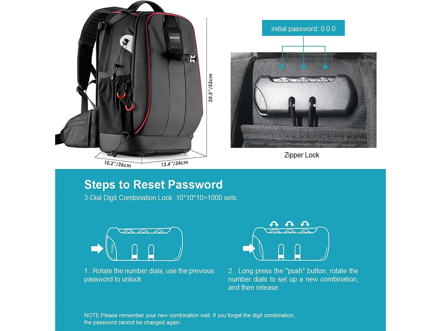 Neewer Mochila 30L Negra para Cámara y Dron 5