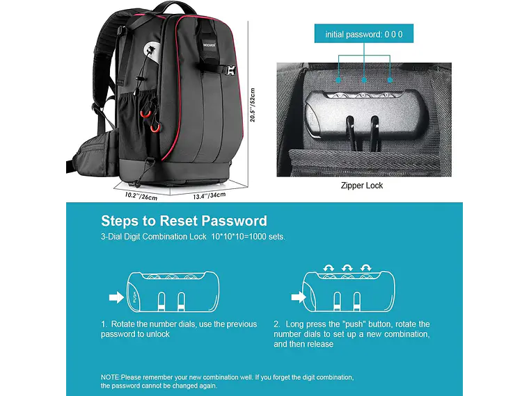 Neewer Mochila 30L Negra para Cámara y Dron 5