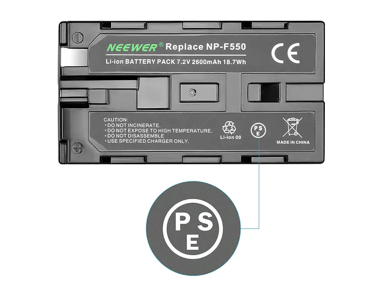 Batería Neewer 2600mAh para Sony NP-F550/570/530 2
