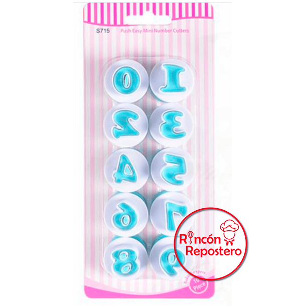 Números con Expulsor 10 piezas 