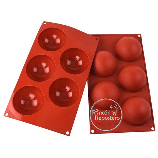Molde Semi Esferas Silicona 8,2[cm] diámetro 