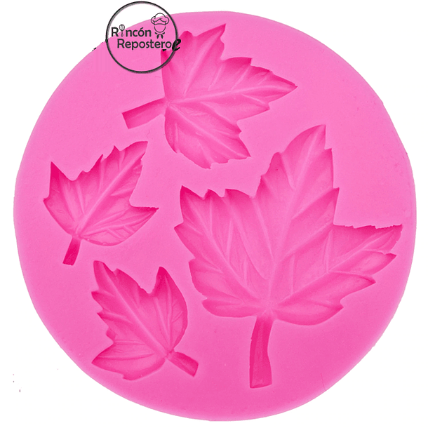 Molde silicona Hojas de Arce 
