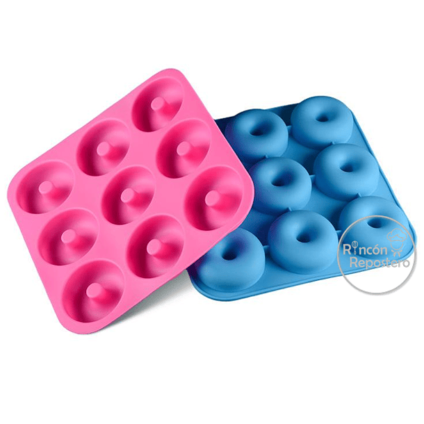 Molde donuts /donas Silicona 9 cavidades 