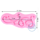 Molde silicona Filigrana barroco 12,5[cm] x 5,5[cm] 2