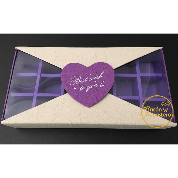 Caja para bombones con visor 24[cm] 