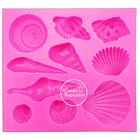 Molde de silicona Fondo Marino conchas 2