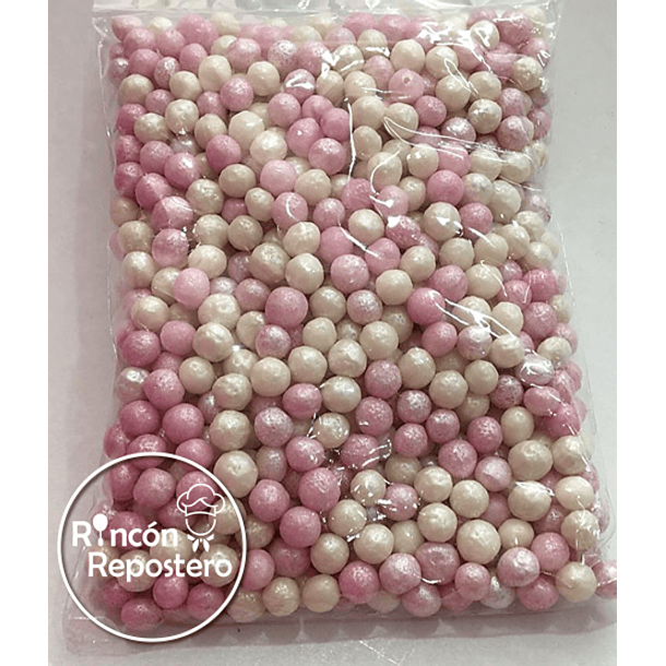 Perlas nacaradas cereal rosado/blanco 100[g] 