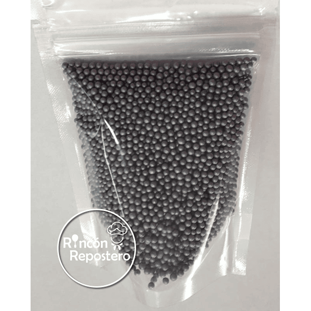 Perlas nacaradas mini Grafito 100[g] 