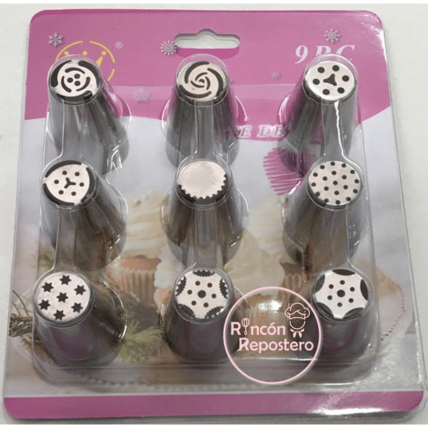 Set Boquillas Rusas 9 unidades 