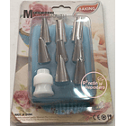 Set Boquillas 8 unidades + manga silicona + acople 1