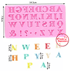 Molde silicona Letras Abecedario fondant 14[cm] 2