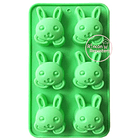 Molde Conejo 6 cavidades silicona 1