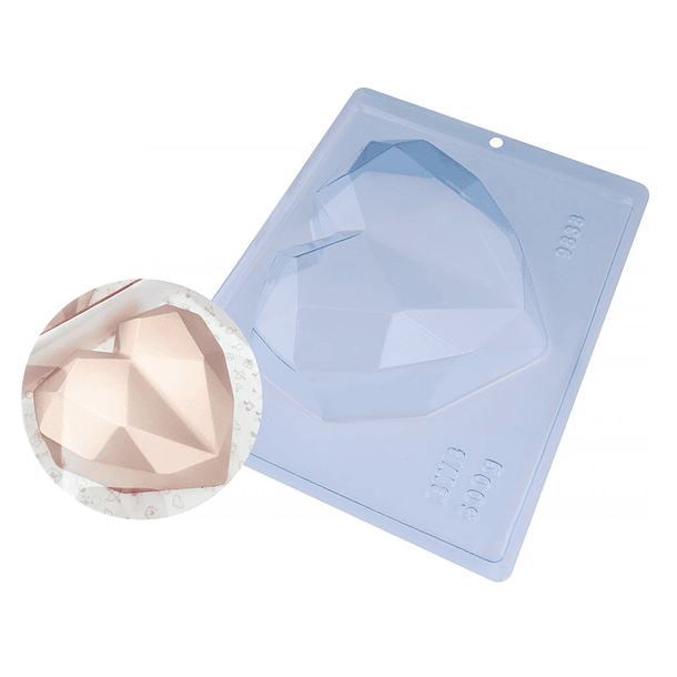 Molde Corazón Geométrico (3 partes) 