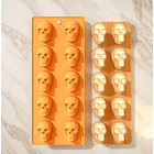 Molde silicona cráneos Halloween 10 figuras 2