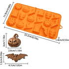 Molde silicona Halloween 18 figuras 3