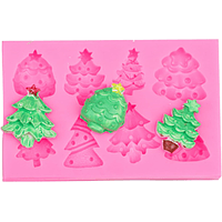Molde de silicona Pinos Navidad 
