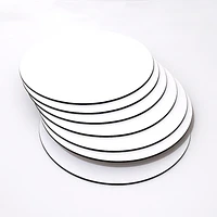 Pack de bases para minitortas MDF blanco 12 unidades