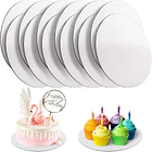 Pack de bases para minitortas MDF blanco 12 unidades 2