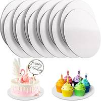 Pack de bases para minitortas MDF blanco 12 unidades