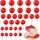 Set esferas para decoración rojas 1