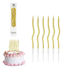 Velas onduladas Doradas 12 unidades 1