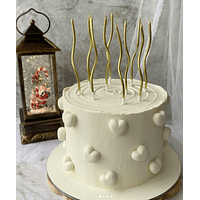 Velas onduladas Doradas 12 unidades