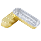 Set moldes aluminio con tapa mini pastel dorado 1