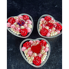 Set moldes aluminio con tapa mini pastel corazón dorado 3