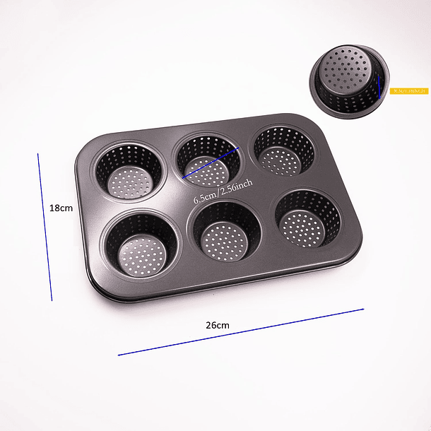 Molde cupcakes antiadherente microperforado 4