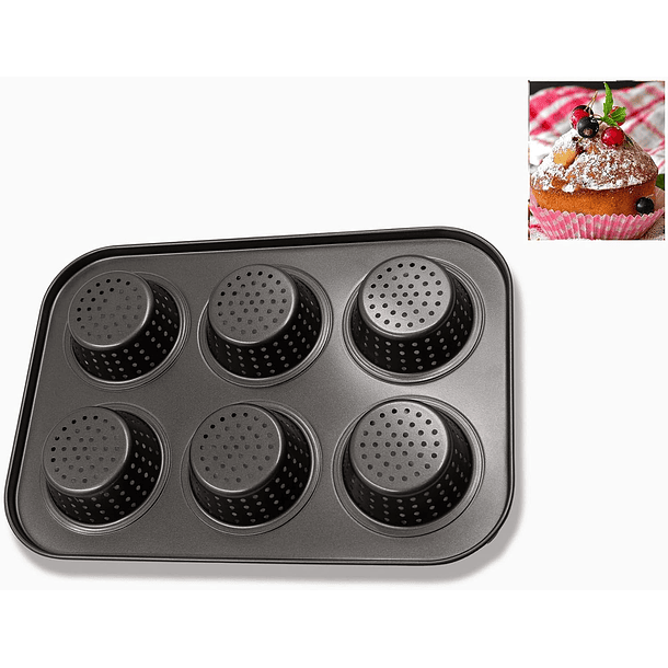 Molde cupcakes antiadherente microperforado 3