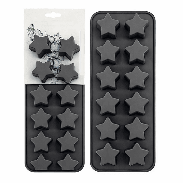 Molde silicona hielo Estrellas 1
