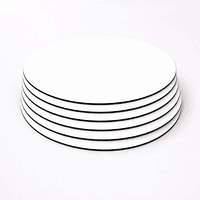 Pack Bases circulares MDF Blanco 6 unidades