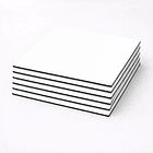 Pack Bases cuadradas MDF Blanco 6 unidades 1