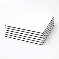 Pack Bases cuadradas MDF Blanco 6 unidades