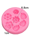 Molde silicona Flores y Hojas fondant 3