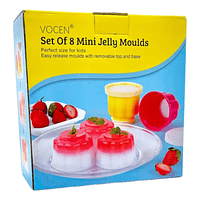 Set Moldes Postres Individuales con tapa 8 unidades
