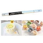 Lápiz marcador comestible doble punta negro 2